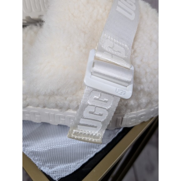 UGG Fluffita Slippers - Women's -White- Size 10 - Picture 4 of 13